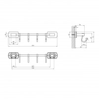 Тримач для рушників Kroner KRM Graz - GRP95618-4 Тримач для рушників Kroner KRM Graz - GRP95618-4