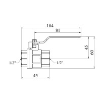Кран кульовий Karro "Standart" 1/2" ВВ PN30 ручка, нікельований Кран кульовий Karro "Standart" 1/2" ВВ PN30 ручка, нікельований