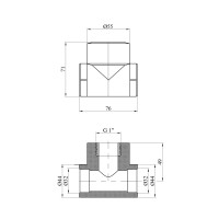 Трійник PPR Baux 32х1" РВ