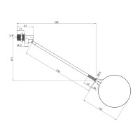 Поплавковий клапан для ємності Karro 3/4" з кулею 5" латунний Поплавковий клапан для ємності Karro 3/4" з кулею 5" латунний