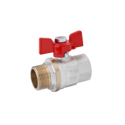 Кран кульовий Karro "Standart" 3/4" ВЗ PN30 метелик, нікельований