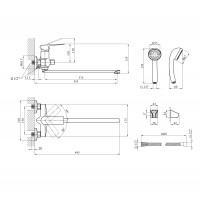 Змішувач для ванни Agua Merida - C071