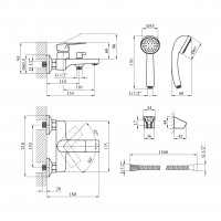 Змішувач для ванни Agua Merida - C060 Змішувач для ванни Agua Merida - C060