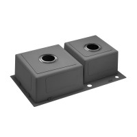 Кухонна мийка Kroner KRP Schwarze - 7843ZHM PVD (3.0/1.0 мм)