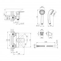 Змішувач для душу Agua Merida - C050