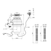Подрібнювач харчових відходів Kroner KRP Kaiman WHI - 550W Подрібнювач харчових відходів Kroner KRP Kaiman WHI - 550W