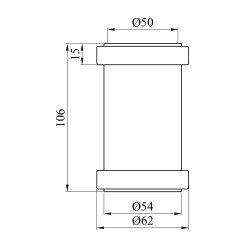 Муфта для внутрішньої каналізації Baux 50 мм