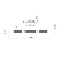 Шланг зливний для пральної машини Kroner KRP - DR350 350 см Шланг зливний для пральної машини Kroner KRP - DR350 350 см