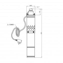 Насос глибинний Forwater 4SQGD1,8-50-0,50 кВт з вбудованим конденсатором Насос глибинний Forwater 4SQGD1,8-50-0,50 кВт з вбудованим конденсатором