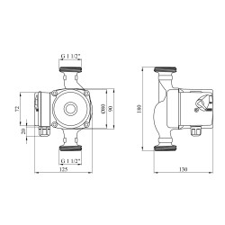 Насос циркуляційний Forwater GPD 25/4-180 (Grundfos)