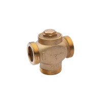 Трьохходовий клапан Karro (DN) 32, d=1 1/2" ЗЗЗ латунний KR-1134