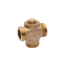 Трьохходовий клапан Karro (DN) 32, d=1 1/2" ЗЗЗ латунний KR-1134