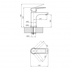 Змішувач для раковини Agua Merida-C011 Змішувач для раковини Agua Merida-C011