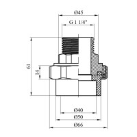 Американка PPR Baux 40х1 1/4" РЗ