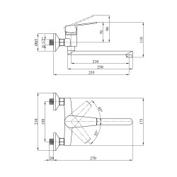Змішувач для кухні Kroner KRM Oker - С040 Змішувач для кухні Kroner KRM Oker - С040