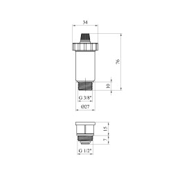 Клапан cтравлення повітря автоматичний KARRO 1/2" KR518