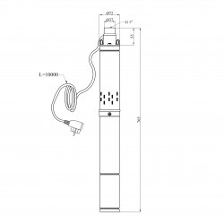 Насос глибинний Forwater 3S QGD1,2-100-0,75 кВт з вбудованим конденсатором