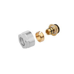 Євроконус металопластиковий Karro 16х3/4" РВ нікельований KR-1037