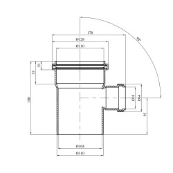Трійник для внутрішньої каналізації Baux 110х50/90° Трійник для внутрішньої каналізації Baux 110х50/90°