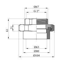 Американка PPR Baux 63х2" РВ