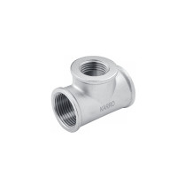 Трійник перехідний Karro 3/4"х1/2"х3/4" ВВВ нікельований KR-3213