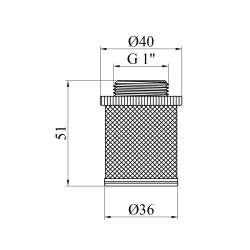 Сітка для зворотнього клапана Karro 1" нержавіюча сталь KR-6122 Сітка для зворотнього клапана Karro 1" нержавіюча сталь KR-6122