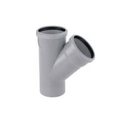 Трійник для внутрішньої каналізації Baux 110х110/45° Трійник для внутрішньої каналізації Baux 110х110/45°