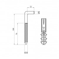 Кріплення для водонагрівача Український легіон 10/100 комплект
