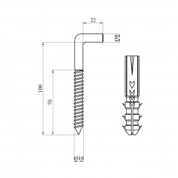 Кріплення для водонагрівача Український легіон 10/100 комплект