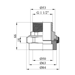 Американка PPR Baux 50х1 1/2" РЗ