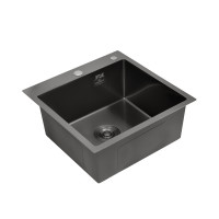 Кухонна мийка Kroner KRP Schwarze - 4545HM PVD (3.0/1.0 мм)