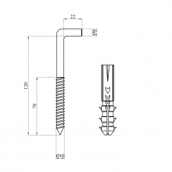 Кріплення для водонагрівача Український легіон 10/120 комплект