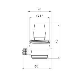 Автоматичний повітровідвідник для алюмінієвого радіатора Karro 1" KR-1048L лівий