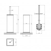 Йоржик для унітаза підлоговий Kroner KRP Graz - SCH017
