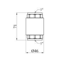 Зворотній клапан Karro 1" ВВ з латунним штоком KR-6120