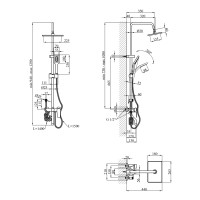 Душова система Agua Acero - AVION 06426NM