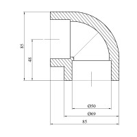 Коліно 90° PPR Baux 50 мм