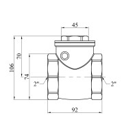 Пелюстковий клапан Karro 2" ВВ латунний KR-107 Пелюстковий клапан Karro 2" ВВ латунний KR-107