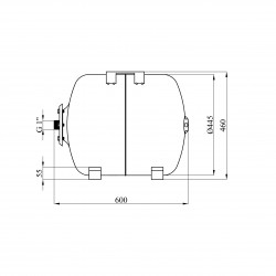 Гідроакумулятор горизонтальний Forwater 80 л