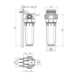 Фільтр магістральний в зборі Baux 3/4"