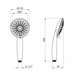 Лійка для ручного душу Kroner KRM - C722 Лійка для ручного душу Kroner KRM - C722