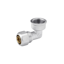 Коліно металопластикове Karro 20х3/4" РВ нікельоване KR-0622 Коліно металопластикове Karro 20х3/4" РВ нікельоване KR-0622