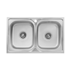 Кухонна мийка накладна Kroner KRP Satin - 5080Z (0.8 мм)