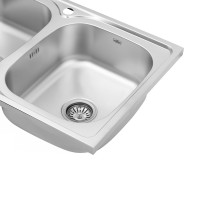 Кухонна мийка накладна Kroner KRP Satin - 5080Z (0.8 мм)