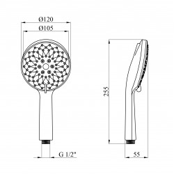 Лійка для ручного душу Kroner KRM - C723 Лійка для ручного душу Kroner KRM - C723