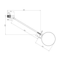 Поплавковий клапан для ємності Karro 1" з кулею 6" латунний