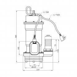 Насос фекальний Forwater SWP-14-11-1,1 кВт