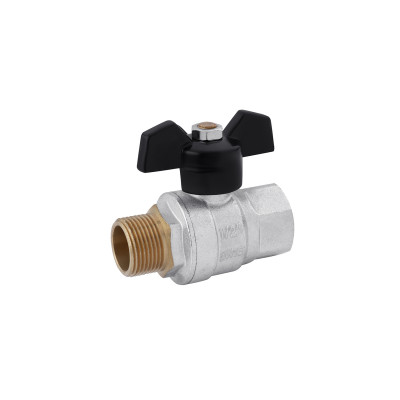 Кран кульовий Karro "Perfect" 1/2" ВЗ PN40 метелик, нікельований Кран кульовий Karro "Perfect" 1/2" ВЗ PN40 метелик, нікельований