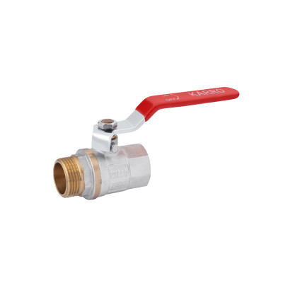 Кран кульовий Karro "Standart" 3/4" ВЗ PN30 ручка, нікельований Кран кульовий Karro "Standart" 3/4" ВЗ PN30 ручка, нікельований