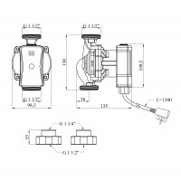 Насос циркуляційний Pumpman GRC25/7/130 Нmax 7м Qmax 3,48куб.м P 52 Вт Насос циркуляційний Pumpman GRC25/7/130 Нmax 7м Qmax 3,48куб.м P 52 Вт